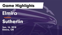 Elmira  vs Sutherlin  Game Highlights - Jan. 16, 2018