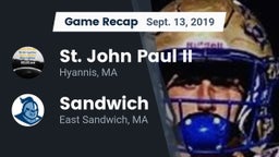 Recap: St. John Paul II  vs. Sandwich  2019