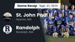 Recap: St. John Paul II  vs. Randolph  2019