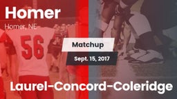 Matchup: Homer  vs. Laurel-Concord-Coleridge 2017