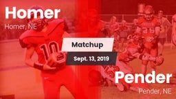 Matchup: Homer  vs. Pender  2019