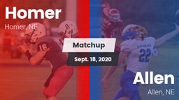 Matchup: Homer  vs. Allen  2020