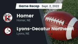 Recap: Homer  vs. Lyons-Decatur Northeast 2022