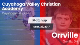 Matchup: Cuyahoga Valley vs. Orrville  2017