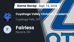 Recap: Cuyahoga Valley Christian Academy  vs. Fairless  2018