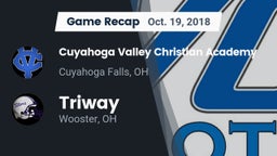 Recap: Cuyahoga Valley Christian Academy  vs. Triway  2018