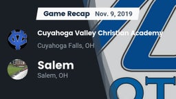 Recap: Cuyahoga Valley Christian Academy  vs. Salem  2019