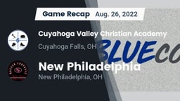 Recap: Cuyahoga Valley Christian Academy  vs. New Philadelphia  2022