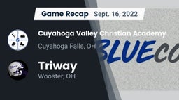 Recap: Cuyahoga Valley Christian Academy  vs. Triway  2022