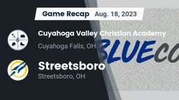 Recap: Cuyahoga Valley Christian Academy  vs. Streetsboro  2023