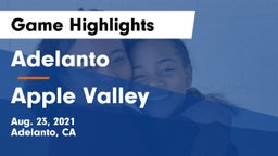 Adelanto  vs Apple Valley  Game Highlights - Aug. 23, 2021