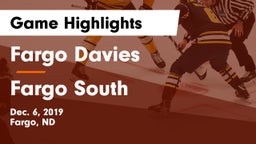 Fargo Davies  vs Fargo South  Game Highlights - Dec. 6, 2019