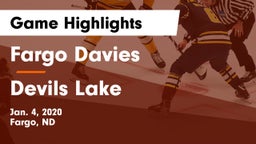 Fargo Davies  vs Devils Lake  Game Highlights - Jan. 4, 2020