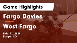 Fargo Davies  vs West Fargo  Game Highlights - Feb. 22, 2020