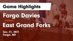 Fargo Davies  vs East Grand Forks  Game Highlights - Jan. 21, 2021