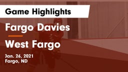 Fargo Davies  vs West Fargo  Game Highlights - Jan. 26, 2021