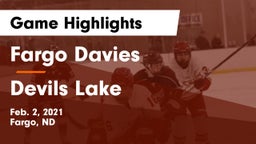 Fargo Davies  vs Devils Lake  Game Highlights - Feb. 2, 2021