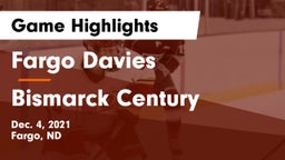 Fargo Davies  vs Bismarck Century  Game Highlights - Dec. 4, 2021