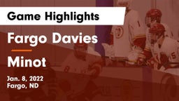 Fargo Davies  vs Minot  Game Highlights - Jan. 8, 2022