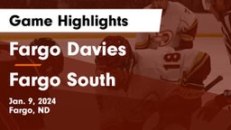 Fargo Davies  vs Fargo South  Game Highlights - Jan. 9, 2024