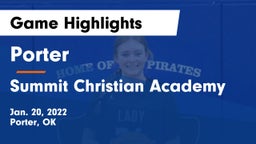 Porter  vs Summit Christian Academy  Game Highlights - Jan. 20, 2022