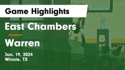 East Chambers  vs Warren  Game Highlights - Jan. 19, 2024