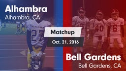 Matchup: Alhambra  vs. Bell Gardens  2016