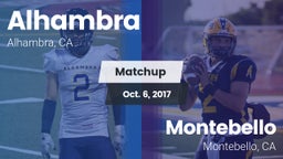 Matchup: Alhambra  vs. Montebello  2016