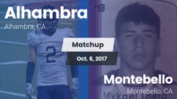 Matchup: Alhambra  vs. Montebello  2017