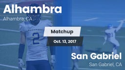 Matchup: Alhambra  vs. San Gabriel  2017