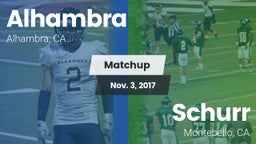 Matchup: Alhambra  vs. Schurr  2017