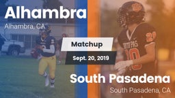 Matchup: Alhambra  vs. South Pasadena  2019