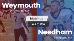 Matchup: Weymouth  vs. Needham  2015