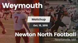 Matchup: Weymouth  vs. Newton North Football 2015
