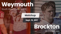 Matchup: Weymouth  vs. Brockton  2017