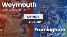 Matchup: Weymouth  vs. Framingham  2017