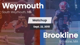 Matchup: Weymouth  vs. Brookline  2018