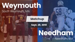 Matchup: Weymouth  vs. Needham  2018