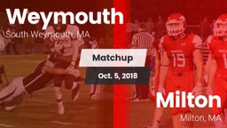 Matchup: Weymouth  vs. Milton  2018
