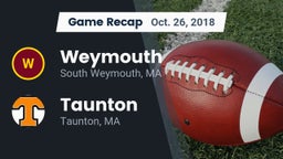 Recap: Weymouth  vs. Taunton  2018