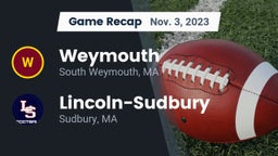 Recap: Weymouth  vs. Lincoln-Sudbury  2023