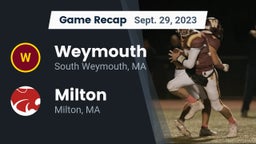 Recap: Weymouth  vs. Milton  2023