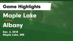 Maple Lake  vs Albany  Game Highlights - Dec. 4, 2018