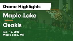 Maple Lake  vs Osakis  Game Highlights - Feb. 10, 2020