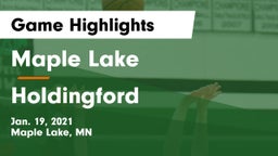 Maple Lake  vs Holdingford  Game Highlights - Jan. 19, 2021