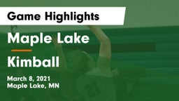 Maple Lake  vs Kimball  Game Highlights - March 8, 2021
