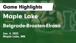 Maple Lake  vs Belgrade-Brooten-Elrosa  Game Highlights - Jan. 4, 2022