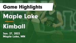 Maple Lake  vs Kimball  Game Highlights - Jan. 27, 2022