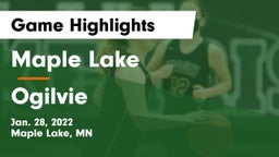 Maple Lake  vs Ogilvie  Game Highlights - Jan. 28, 2022