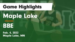 Maple Lake  vs BBE Game Highlights - Feb. 4, 2022